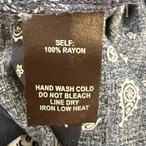 LULU’S Handkerchief Halter Maxi Dress Size Large Blue Paisley Print Open Back - Picture 9 of 11